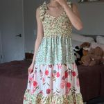 Nanette Lepore NWT  smocked top maxi patchwork floral dress Photo 0