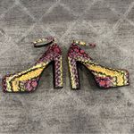 Jeffrey Campbell  Okurr Purple Yellow Snake Combo Pumps 8.5 Photo 3