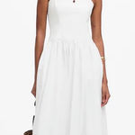 Madewell  Poplin Seamed Maxi Dress in White Size: 4, NWT Photo 0