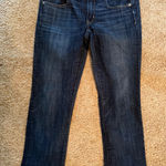 American Eagle Artist Crop Dark Wash Denim Stretch Women's Size 6 Photo 0