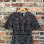 Lela Rose Jacquard Seamed Stretch Fitted Midi Dress, 6 Black Photo 2