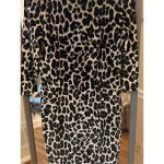 Nicole Miller  Velvet‎ Animal Print long Sleeve Dress Size Medium Photo 2