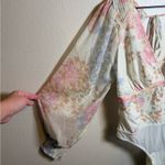 Free People  Wanderlust‎ Bodysuit in Ivory Floral Photo 4