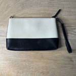 Kate Spade New York Bicolor Black White Leather Wristlet Pouch Clutch Monochrome Photo 1