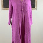 Eileen Fisher J. Jill Womens Medium Petite Pink Mauve 3/4 Sleeve Pullover Dress Photo 0