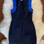 Bailey 44 B44 Dressed Anthropologie black and blue stretch mini dress Ponte knit Photo 4