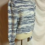 Wild Fable blue n white space dyed cropped sweater Photo 5