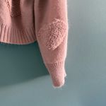 SheIn Heart Pattern Drop Shoulder Beaded Sweater Photo 7