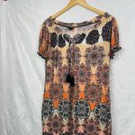 Enfocus Studio En Focus Studio Boho Short Sleeve Stretch Shift Dress Size‎ 6 Photo 2