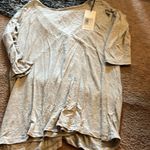 Bobi NWT  grey blouse small Photo 2