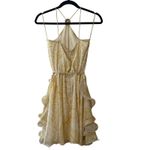Alexis  Asia Dress Golden Palms Print Halter Mini Size S Photo 4