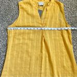Van Heusen 🦋 NWT  Mustard Yellow Sleeveless Tank Top Blouse Small Photo 5