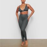 SKIMS  Cotton Rib‎ Plunge Bralette Juniper Size 3X green Photo 7