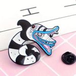 Beetlejuice Black and White Striped Sandworm Enamel Pin Photo 1