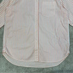 Lands' End Lands’End Women’s Butto Down Shirt Top Stripes Classic Longsleeve White Orange M Photo 3