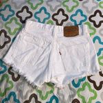 Levi's Vintage 501 Hem Fray Button Fly 90’s Shorts Women Size 26x32 White Photo 1
