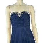 B Darlin B. Darlin Navy Blue Strapless Maxi Jewel design prom dress size 3-4 Photo 1