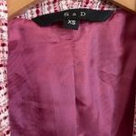 S & D Tweed Pink Blazer Fringe Size XS Photo 5