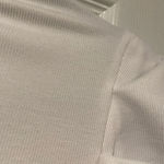 Melrose and Market  White Ribbed Puff Sleeve Twist Front Stretch Crop Top Size S Photo 5