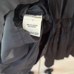 Ulla Johnson Amara Dress Noir Black Plisse Satin Mini Dress Size 4 Small Ruffle Photo 14