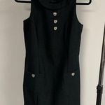 Vintage 90’s Y2K Black Contemporary Explosion Dress with Heart Buttons Size 9/10 Photo 0