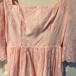 Cara Cara Hart Blush Pink Eyelet Mini Dress | Size 4 Photo 6