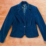 Norton Mcnaughton  Blue Velvet Blazer Jacket Size 6 Classic Tailored Photo 0