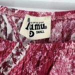 Show Me Your Mumu  Lima scrunch crop top pink / red off the shoulder size small Photo 6