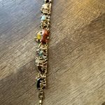 Source Unknown Vintage Gold Tone Multicolor Enamel Noahs Ark Animals Bible Panel Bracelet Photo 3