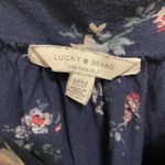 Lucky Brand Womens Top Shirt M Medium Bust 38” Navy Blue Floral Print Photo 2