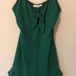 Francesca's Green Tie Front Romper  Photo 0