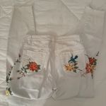 Nanette Lepore Embroidered Jeans High Rise Astor Skinny White Denim Photo 2