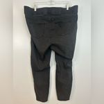 Torrid Black/Grey Wash Faux Leather Lace Up Denim Jeggings Size 2X Short Photo 9