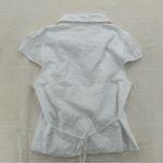 Princess Polly  “Adulation” White Button Up Short Sleeve Shirt Photo 2