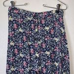 Freedom Fashions vintage blue floral button down maxi skirt Size M Photo 1