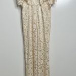 Lulus Waiting For Forever Cream Lace Off The Shoulder Jumpsuit Size XS Photo 5