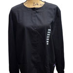 Authentic Cherokee Workwear Cherokee Workwear Authentic Scrubs Classic Snap Front Black Jacket Large Photo 0