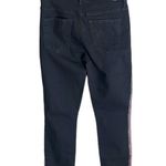 MOTHER High Waist Looker Ankle Fray Guilty Glitter Racer Black Skinny Jean Size 26 Photo 2