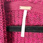 Free People High Hopes Burgundy Marled Drop Shoulder Open Cardigan, Size Medium Photo 2