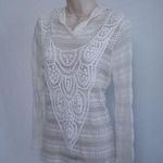 rxb / S / Ivory Crochet Lace Long Sleeve Hooded Bl White Photo 0