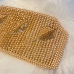Foreign Vintage Gold Leaf Embellished Beaded Clutch Small Purse Photo 8