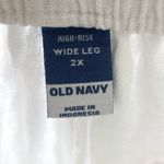 Old Navy  Linen Pants Women Plus 2X White High Rise Wide Leg Drawstring Lagenlook Photo 11