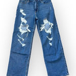 Hollister Ultra High-Rise Dad Ripped Destroyed Distressed Jeans Size 13R 31x31 Photo 0