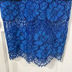 Alexis Size S Julianna Dress Blue Black Lace Halter Midi Bodycon High Neck Gown Photo 5