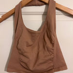 NEW FREE PEOPLE FP MOVEMENT CHOCOLATE BROWN GOOD KARMA HALTER TANK TOP XS Small Photo 0