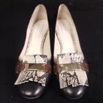 Cole Haan Women's Black Shoes/Chunky Heel 2" Snakeskin/Gold Buckle 6.5 SKU 2220 Photo 0