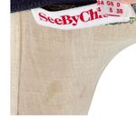 See By Chloe Knit Top Short Sleeve Contract Back Purple Lime Green Size US 4 Photo 7