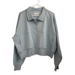 BP  Polo Fleece Sweatshirt Light Blue Size Large Photo 4