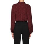 ALC Frank A.L.C. ‘Lori’ red black snake print button down silk blouse, size 6 medium Photo 5