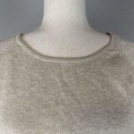 J. McLaughlin Womens Contrast Sweater Size XL Beige Gray Cotton Modal Elbow Patch Photo 1